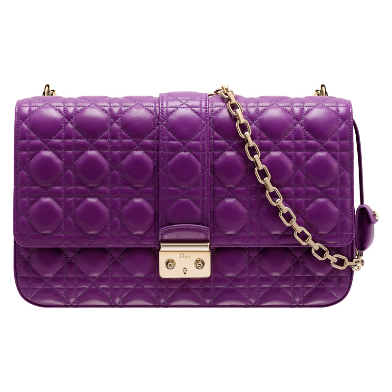 M0211OGAI M476 pelle viola borsa Miss Dior Large